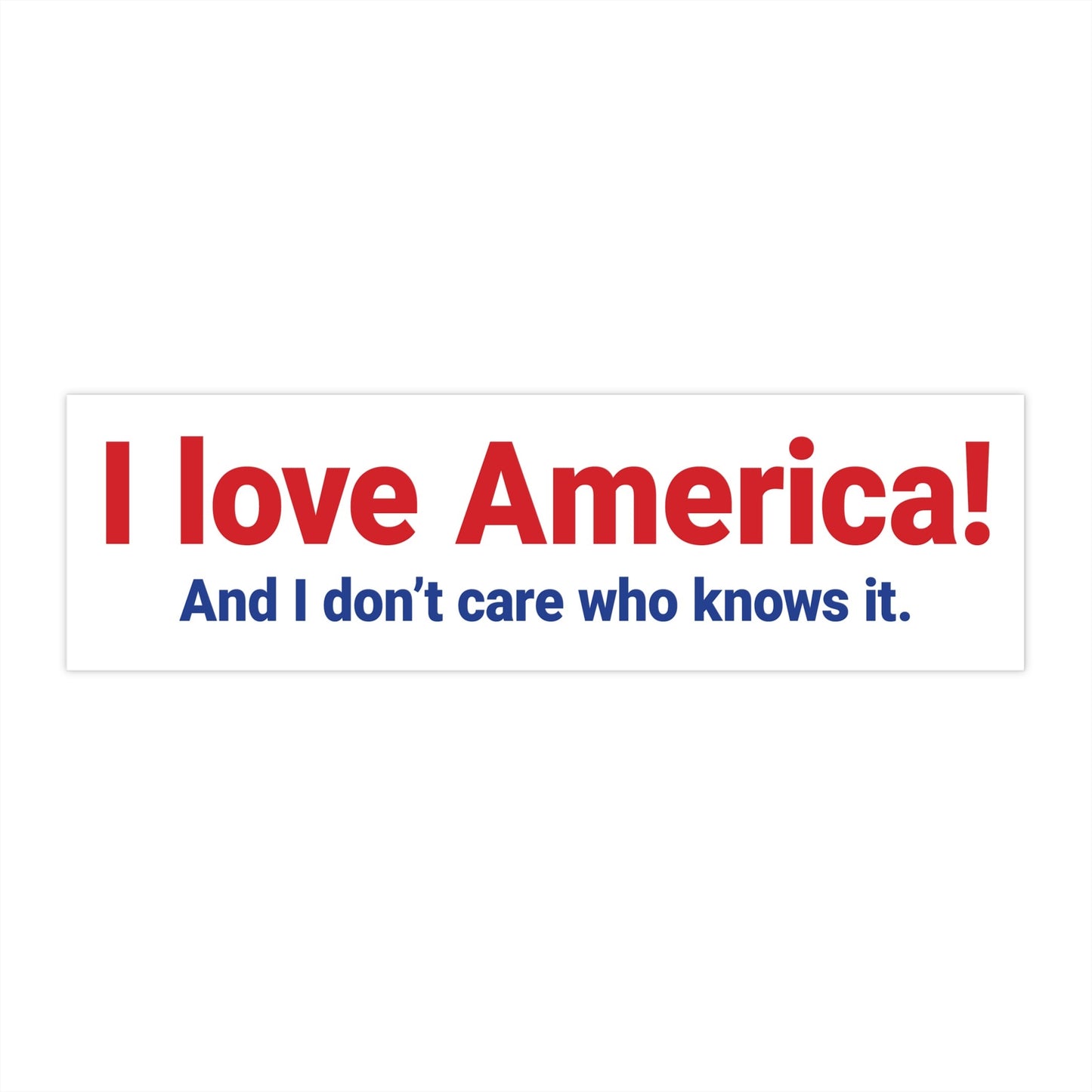 I Love America Bumper Sticker