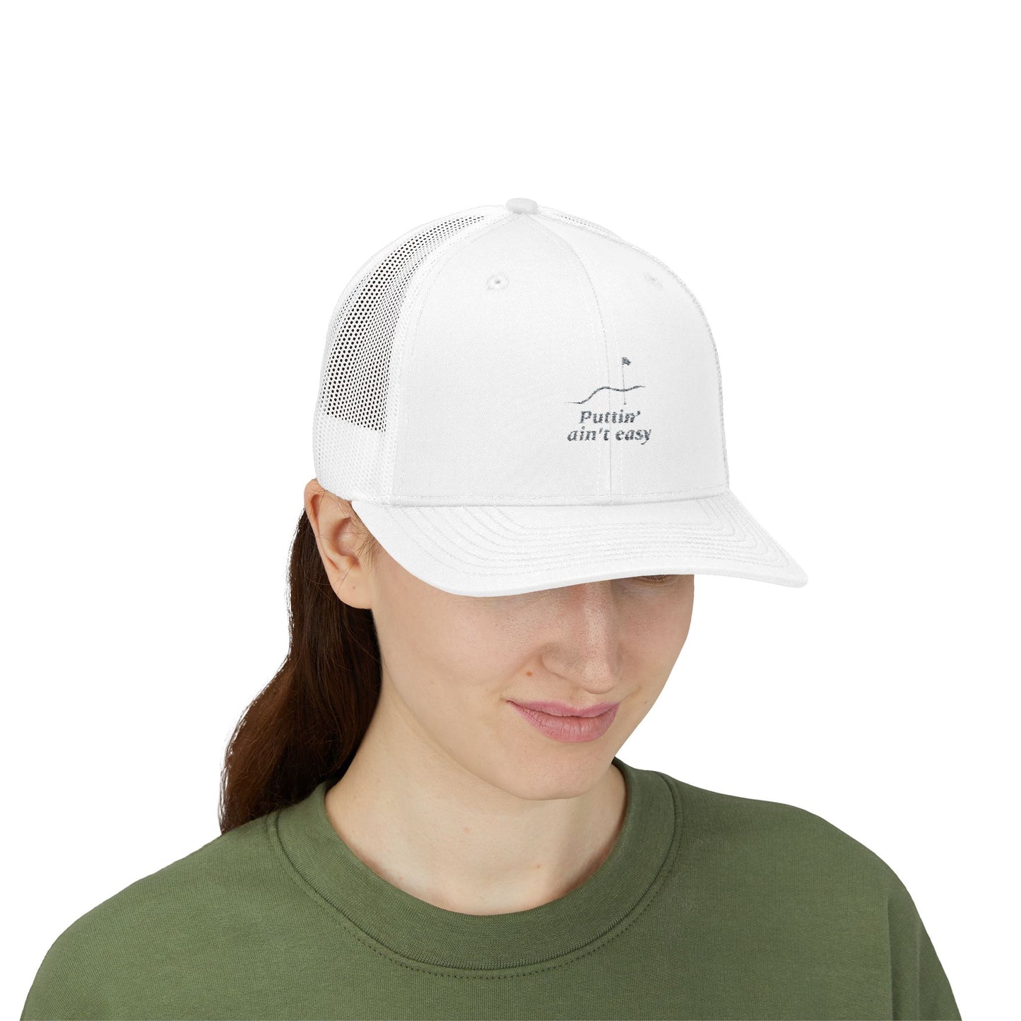 Pittin' Aint Easy Snapback Golf Hat - Custom Embroidered