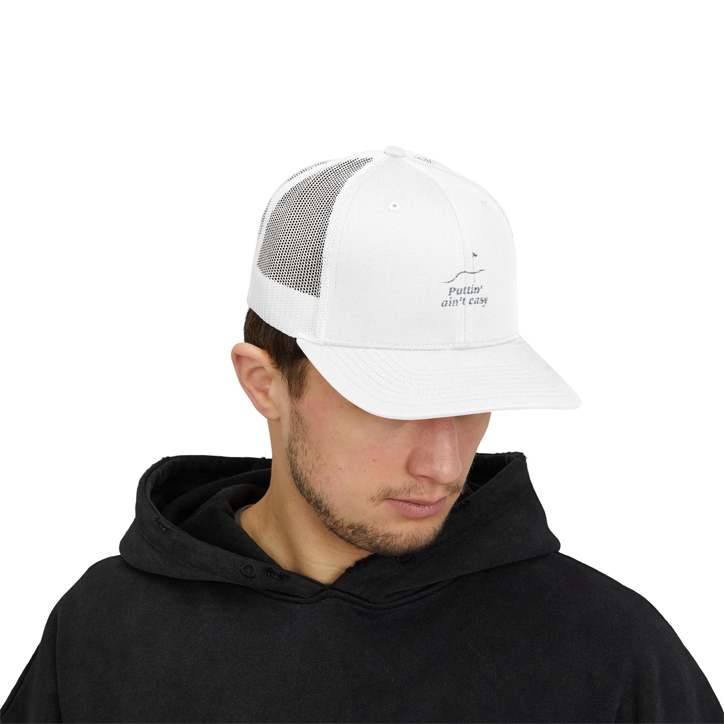 Pittin' Aint Easy Snapback Golf Hat - Custom Embroidered