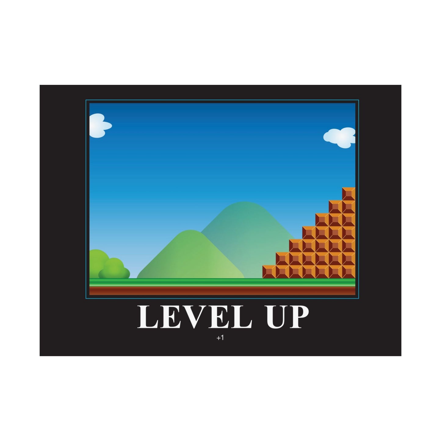 Level Up Motivational Poster - Matte Finish