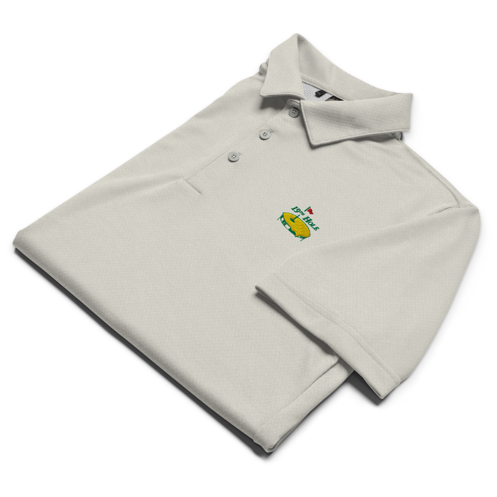 19th Hole Embroidered Adidas Space-Dyed Polo