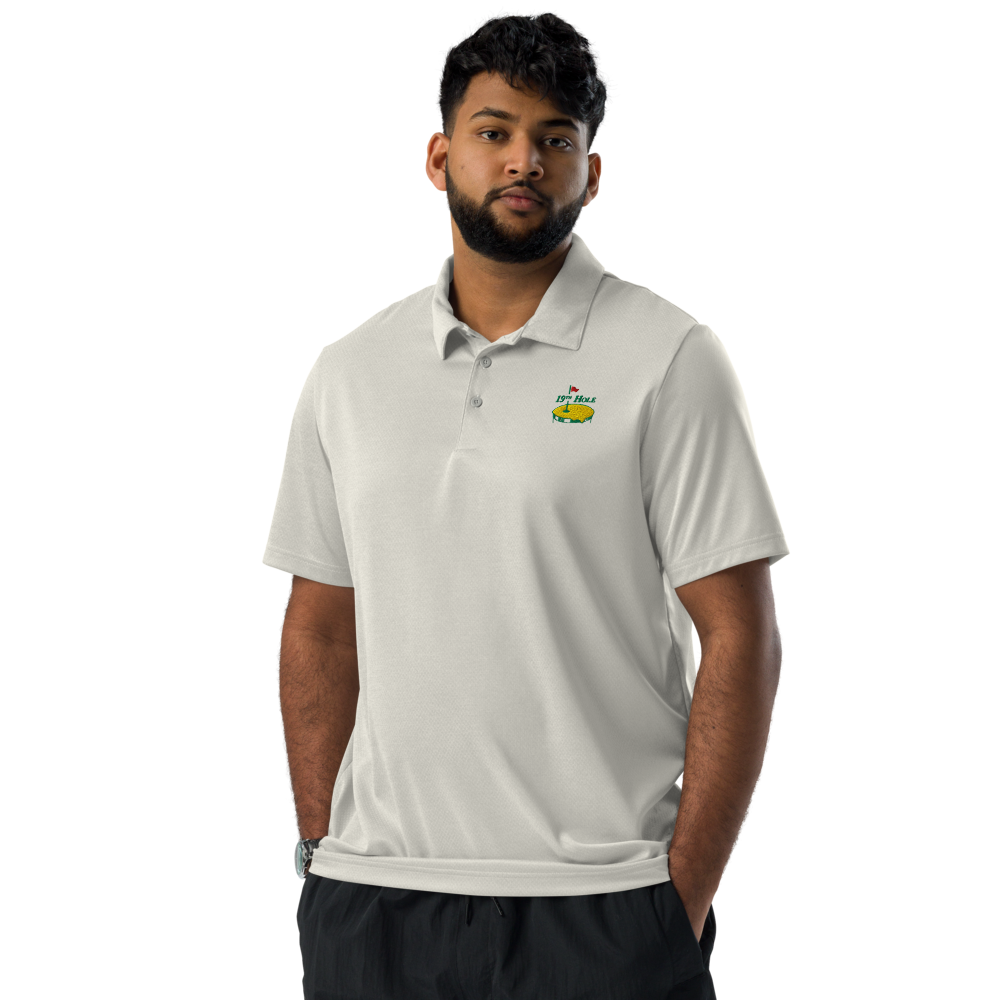19th Hole Embroidered Adidas Space-Dyed Polo