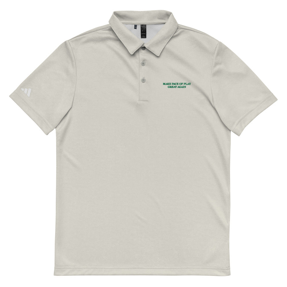 Make Pace of Play Great Again Embroidered Adidas Space-Dyed Polo