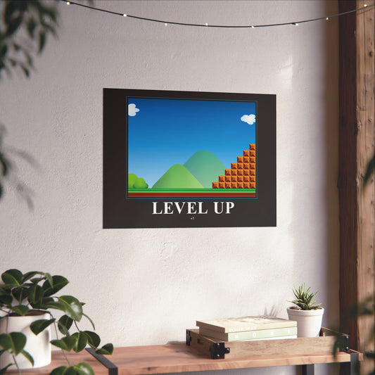 Level Up Motivational Poster - Matte Finish