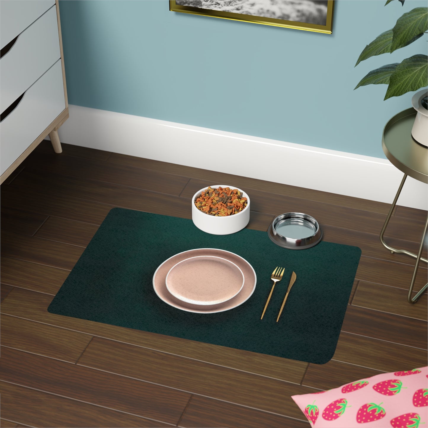 Dinner Setting Pet Food Mat (12x18)