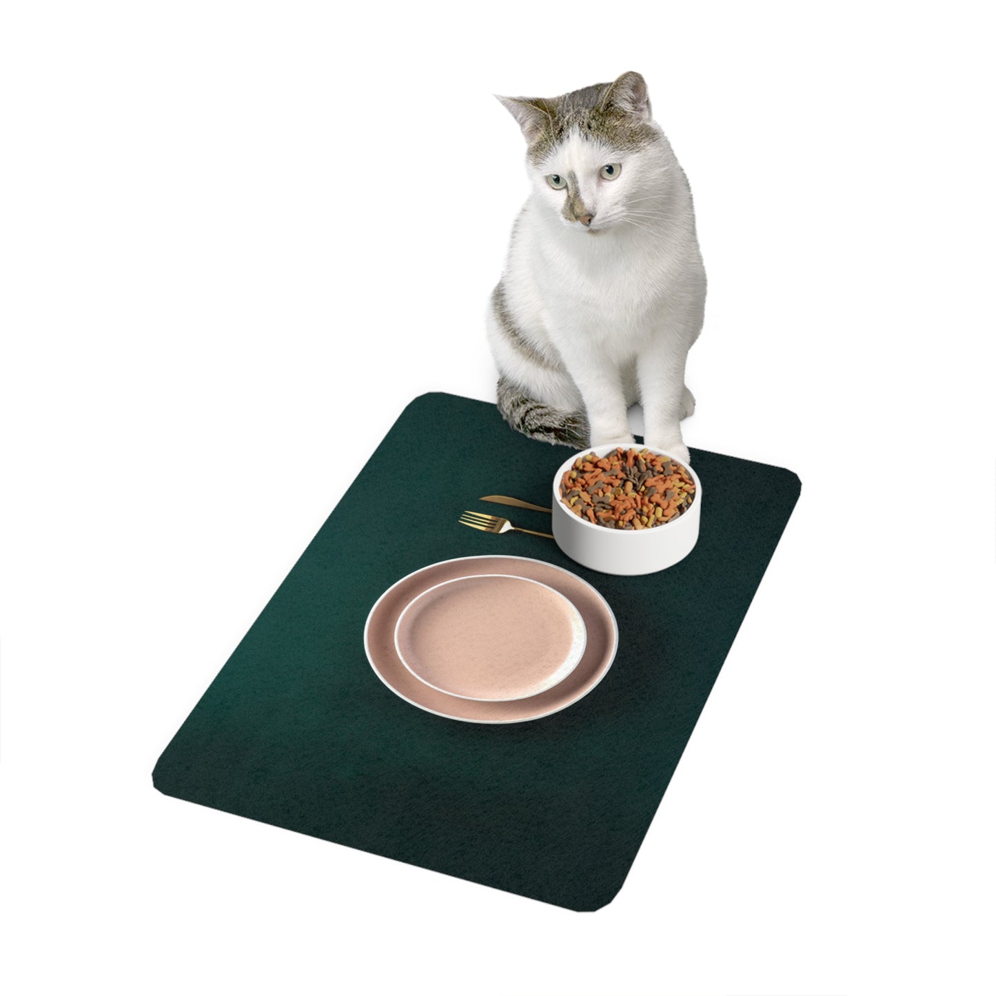Dinner Setting Pet Food Mat (12x18)